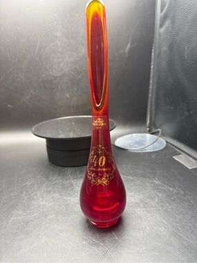 Viking 40th Anniversary Ruby Red Art Glass Bud Vase